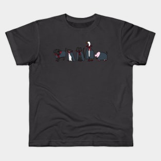 Cute Vampire Animals in Halloween Horror Kids T-Shirt